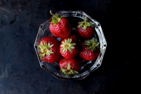 Strawberries-Glass