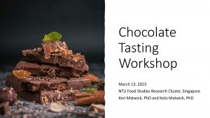 Chocolate Tasting Class: Workshop on how to taste and talk about chocolate, March 13, 2023